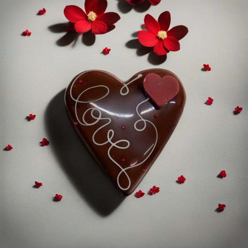 Moulage Coeur garni 100g Lait/Noir