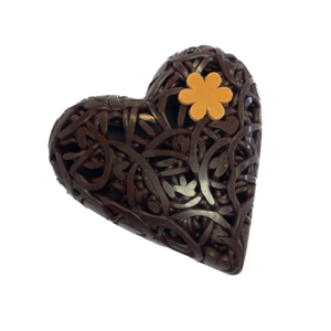 Coffret Coeur dentelle garni 100g Noir
