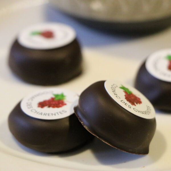 Palets chocolat liqueurs Cognac des charentes