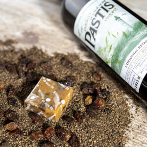Pavé souvenir de mon île (raisins au pastis de l'Ile de Ré, poivre de Maceron)